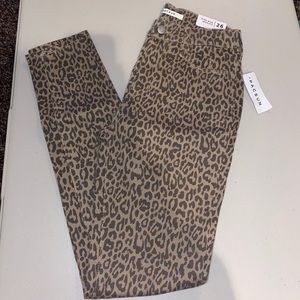pacsun animal print high rise jeggings